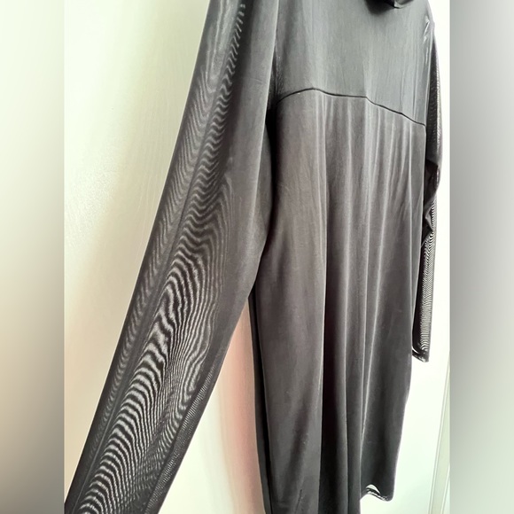 Eloquii Black Mesh Turtleneck Dress - Picture 4 of 9
